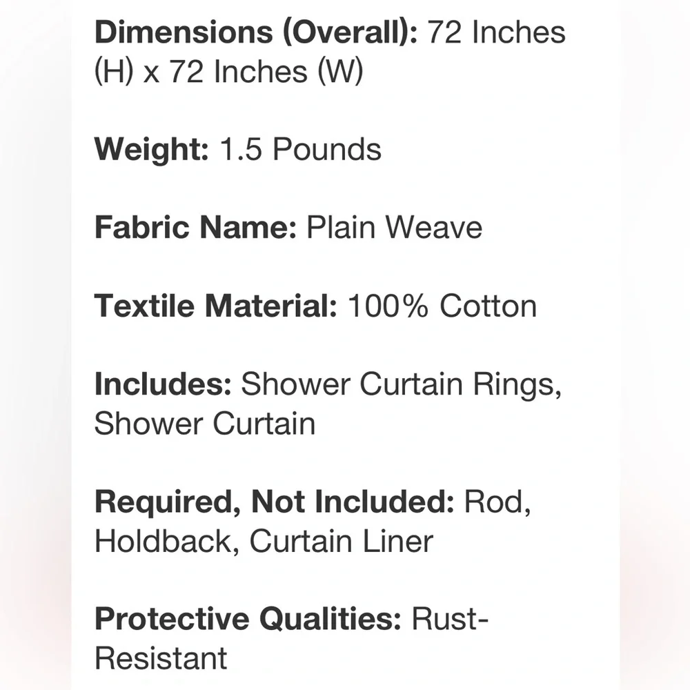 THRESHOLD NWT coastal abstract shower curtain -red/cream
